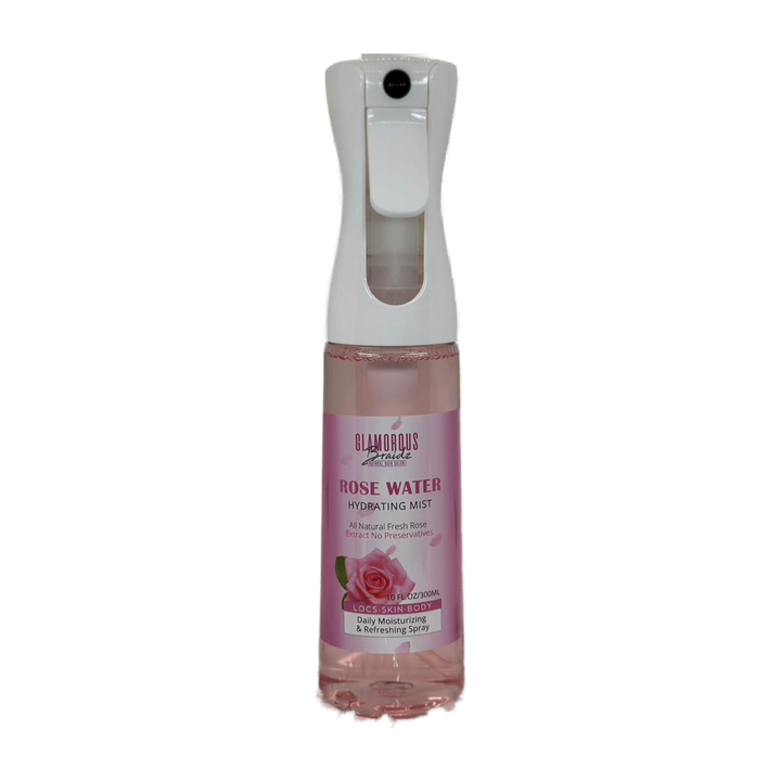 Glamorous Braidz Rosewater in a spray bottle.